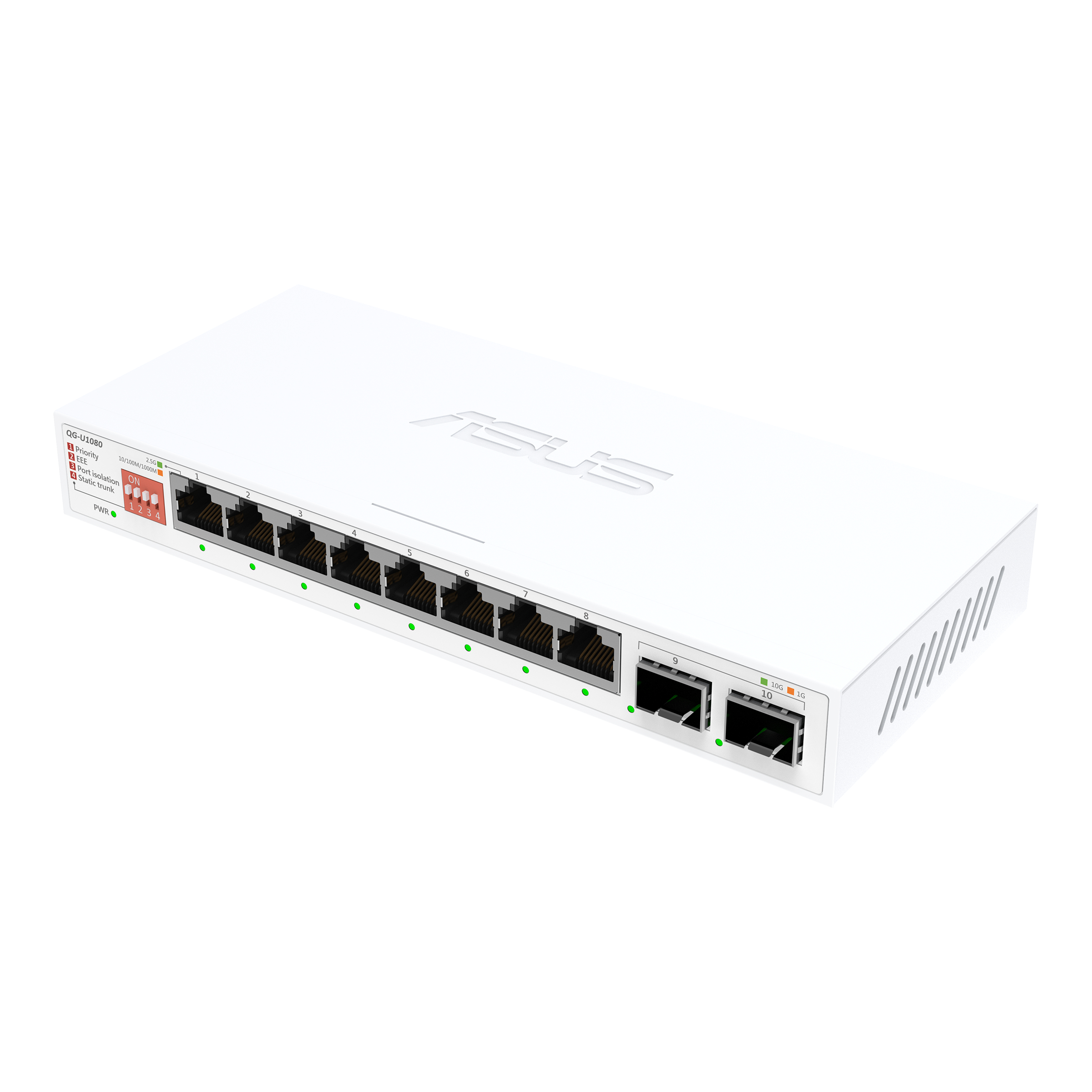 ASUS QG-U1080, 8-Port 2.5G + 2-Port 10G SFP+ Unmanaged Switch
