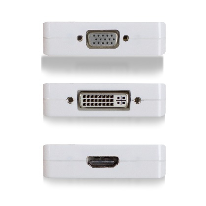 Ewent Converter Mini DisplayPort (m) HDMI (4K), VGA, DVI-I, 0.15m, EW9863