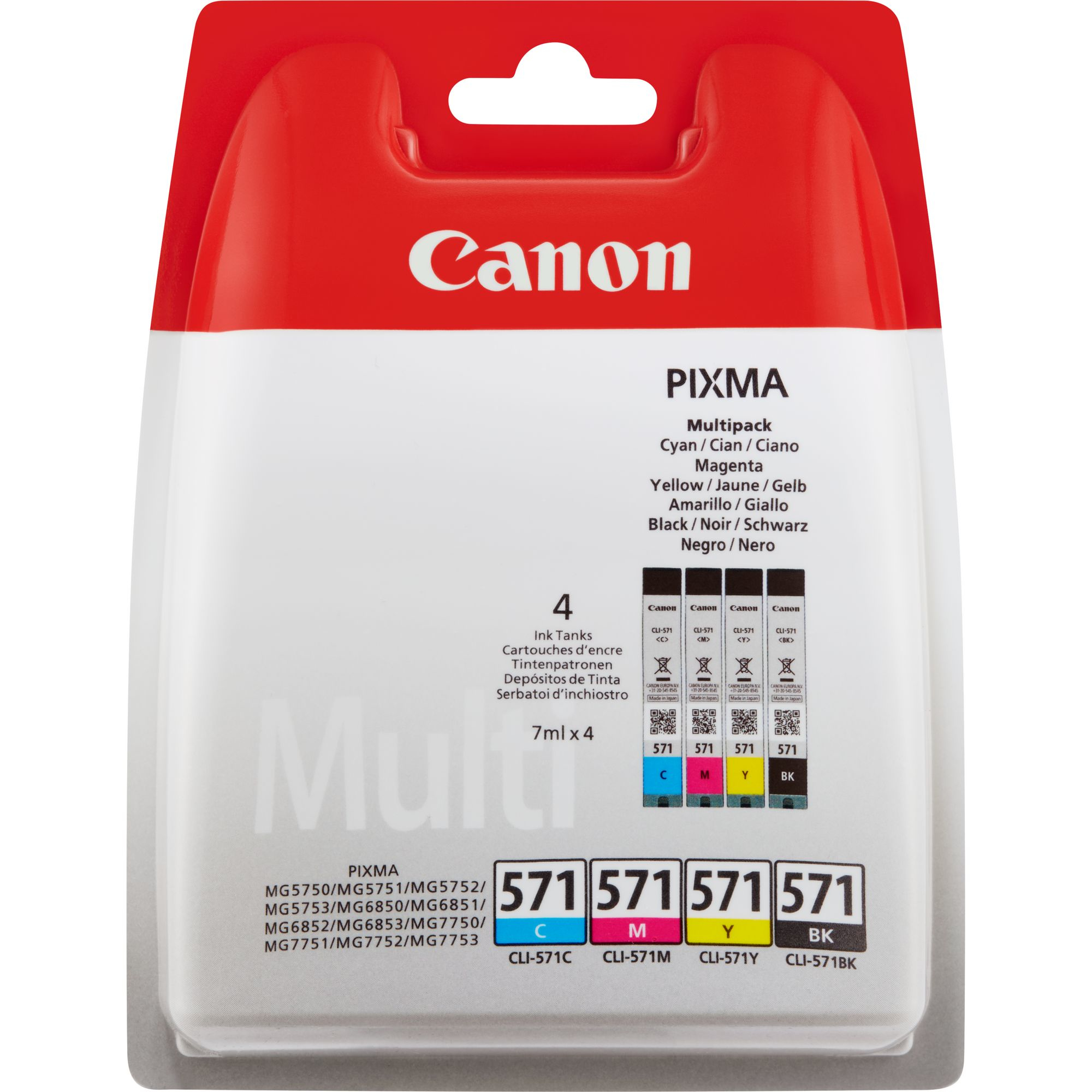 Canon CLI-571 BK/C/M/Y Multipack