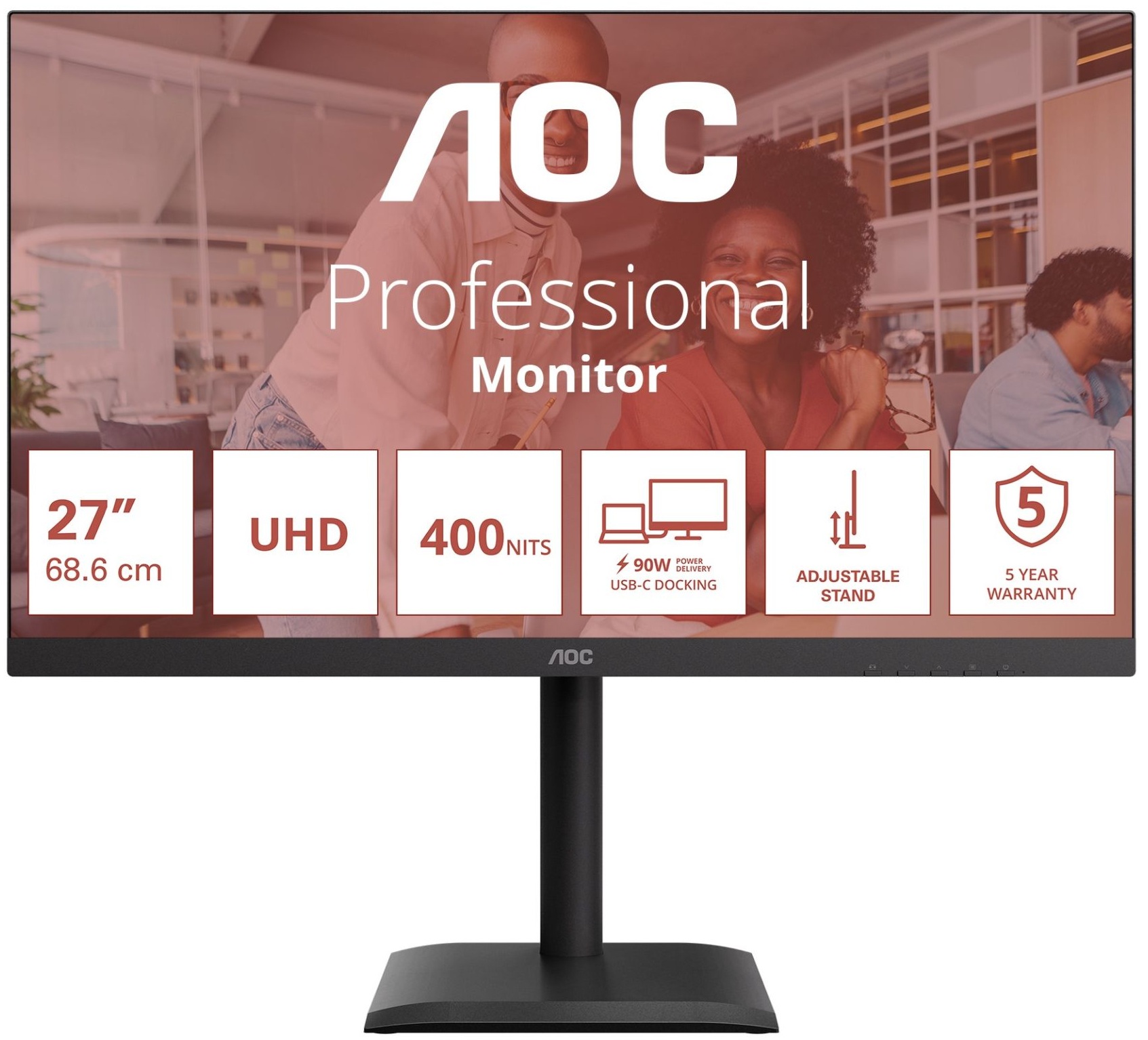 AOC U27E4CV Docking Monitor