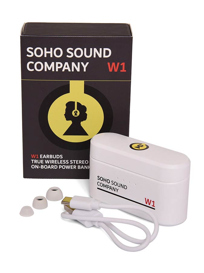 SOHO W1 Earbuds met Powerbank, Wit