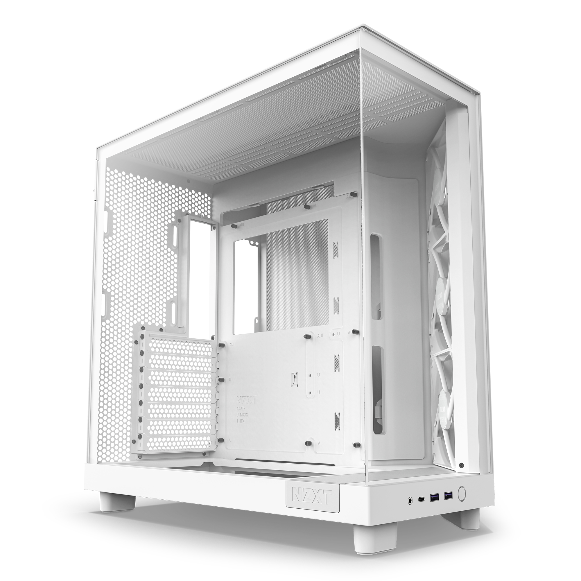 NZXT Kast H6 Flow RGB Wit