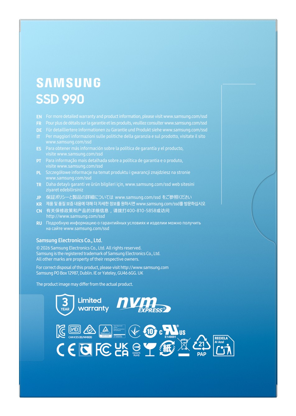 Samsung SSD 990 - 2TB - M.2 NVMe