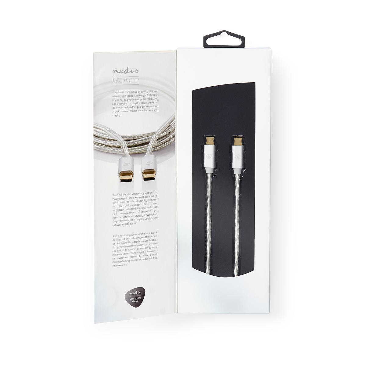 Nedis USB Kabel 3.2 (gen2), 4K@60Hz, USB-C (m) > USB-C (m), 1m, AT