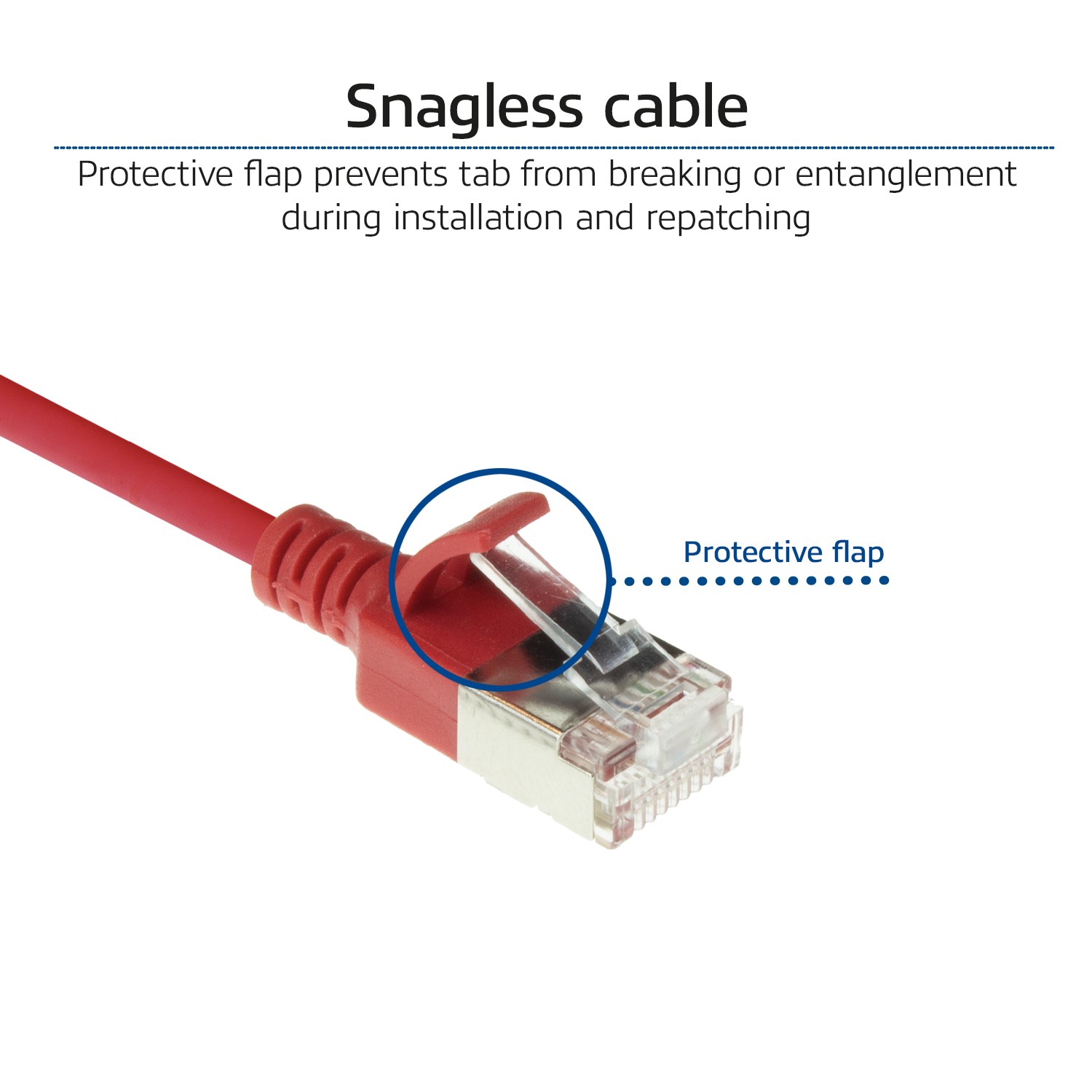 FTP Slimline patchkabel rood CAT6A 3m bulk