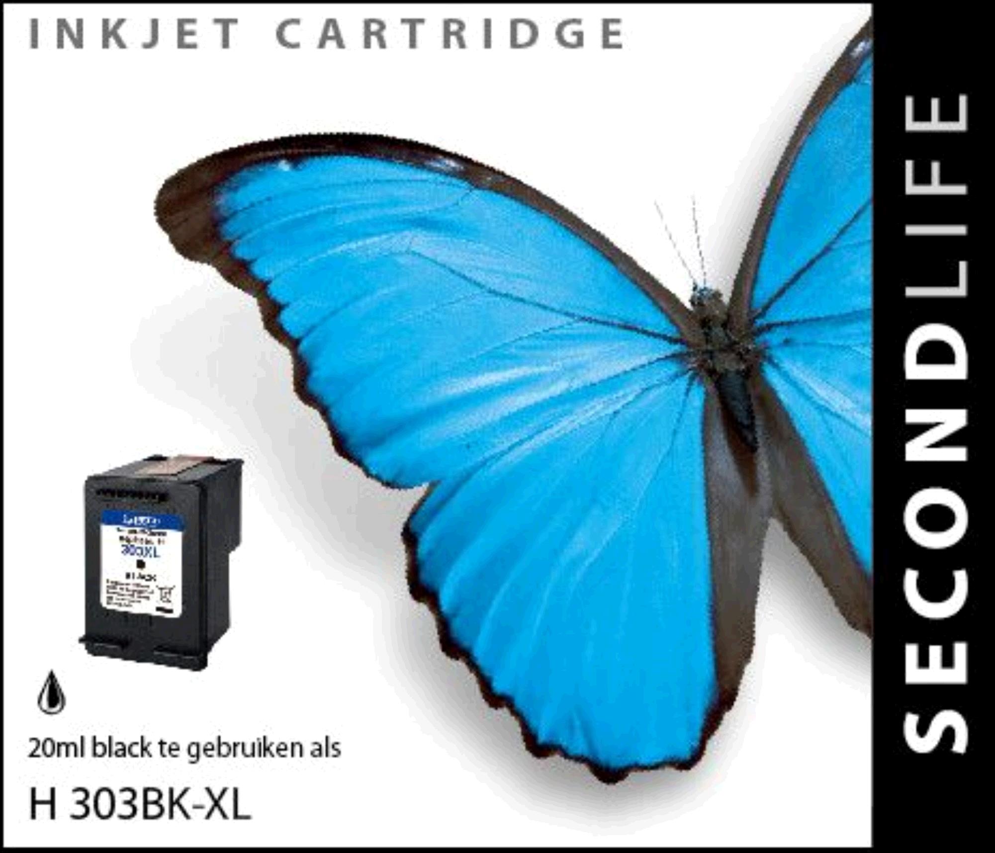 SecondLife inkt voor: HP 303XL Zwart