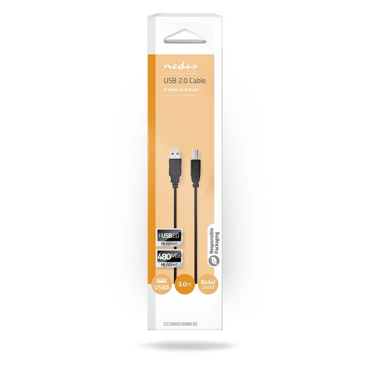 Nedis USB Kabel 2.0 | CCGB60100BK30