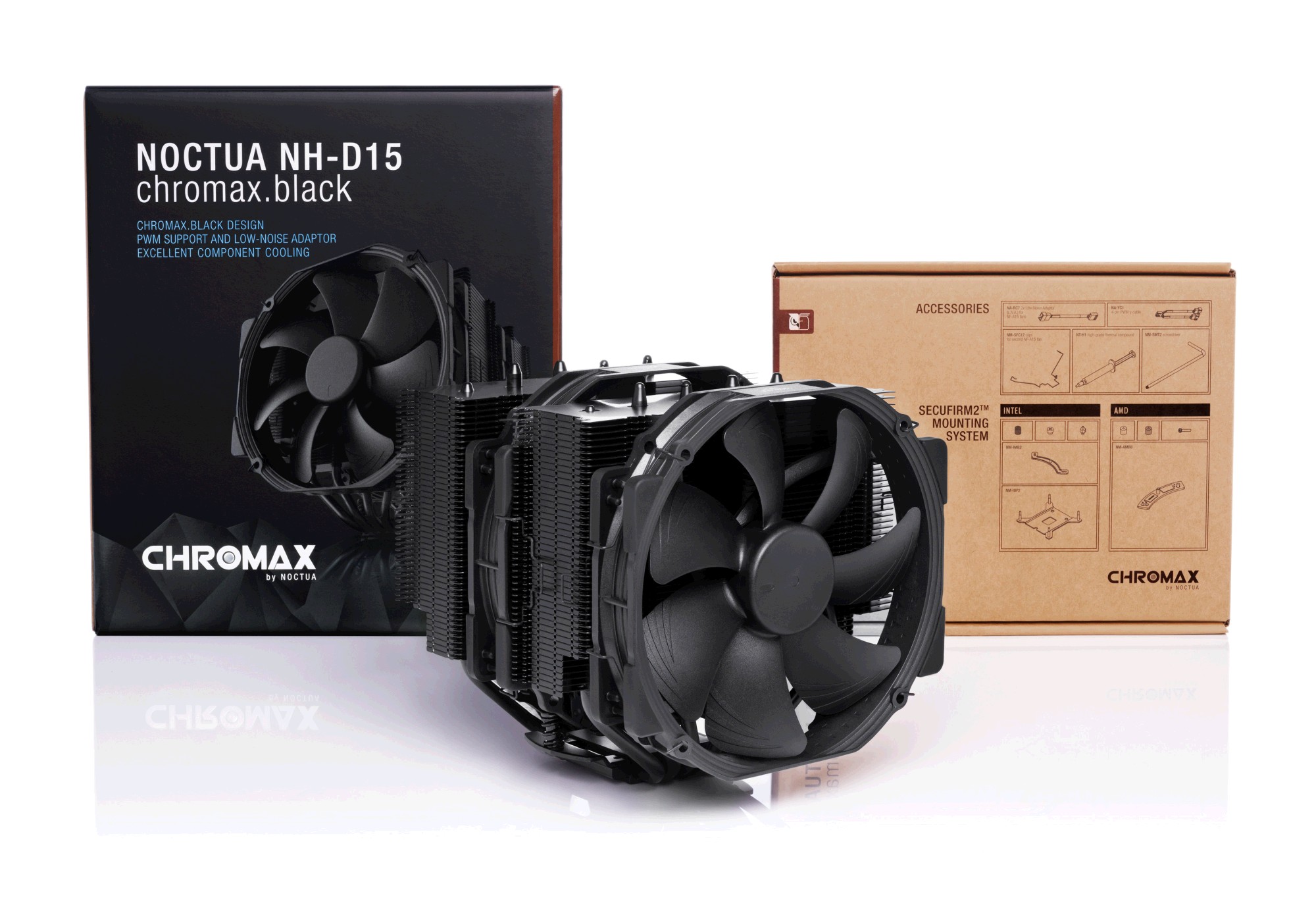 Noctua CPU Koeler NH-D15 Chromax, Max. TDP 250W
