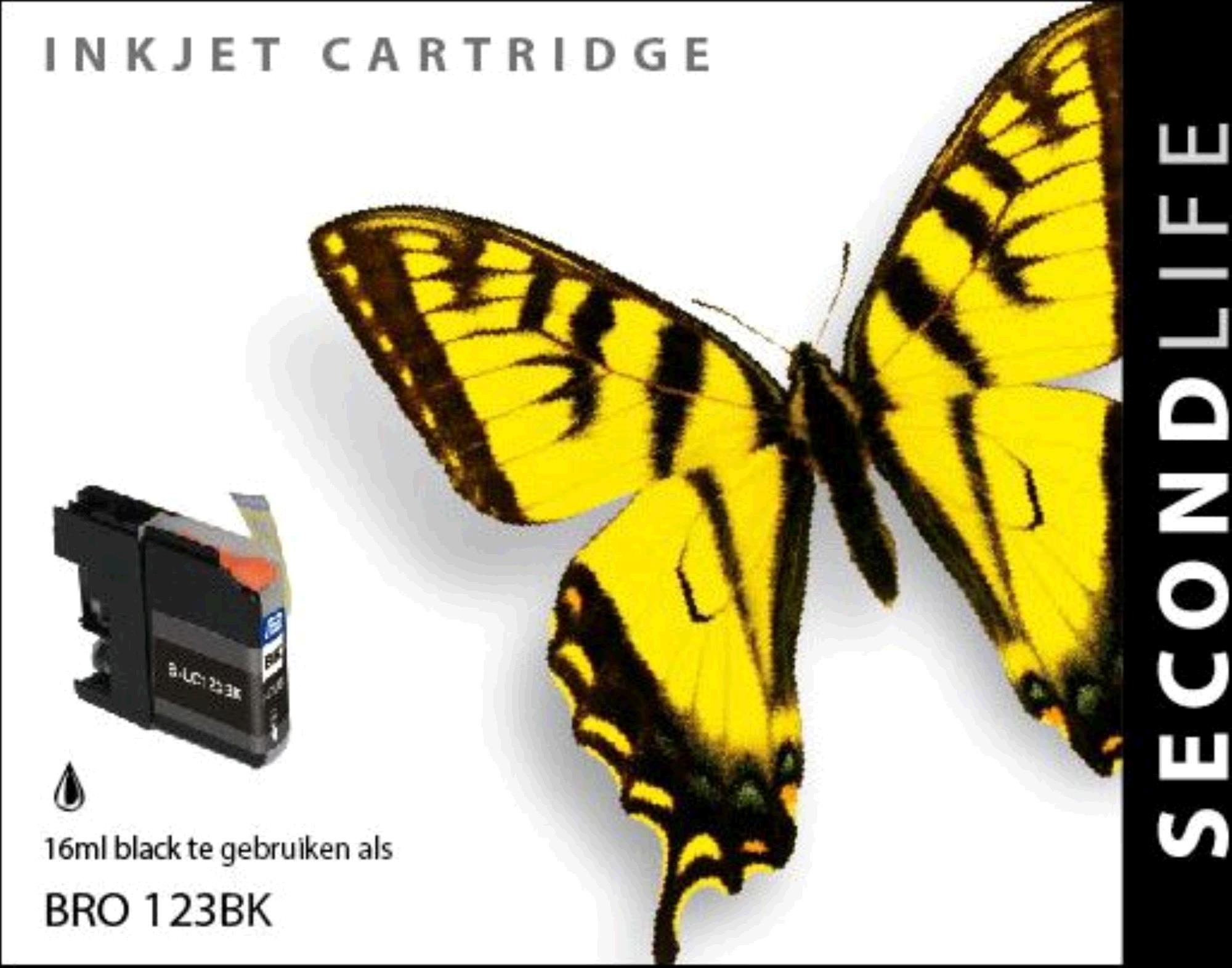 SecondLife Inkt voor: Brother LC-121 / 123 Zwart