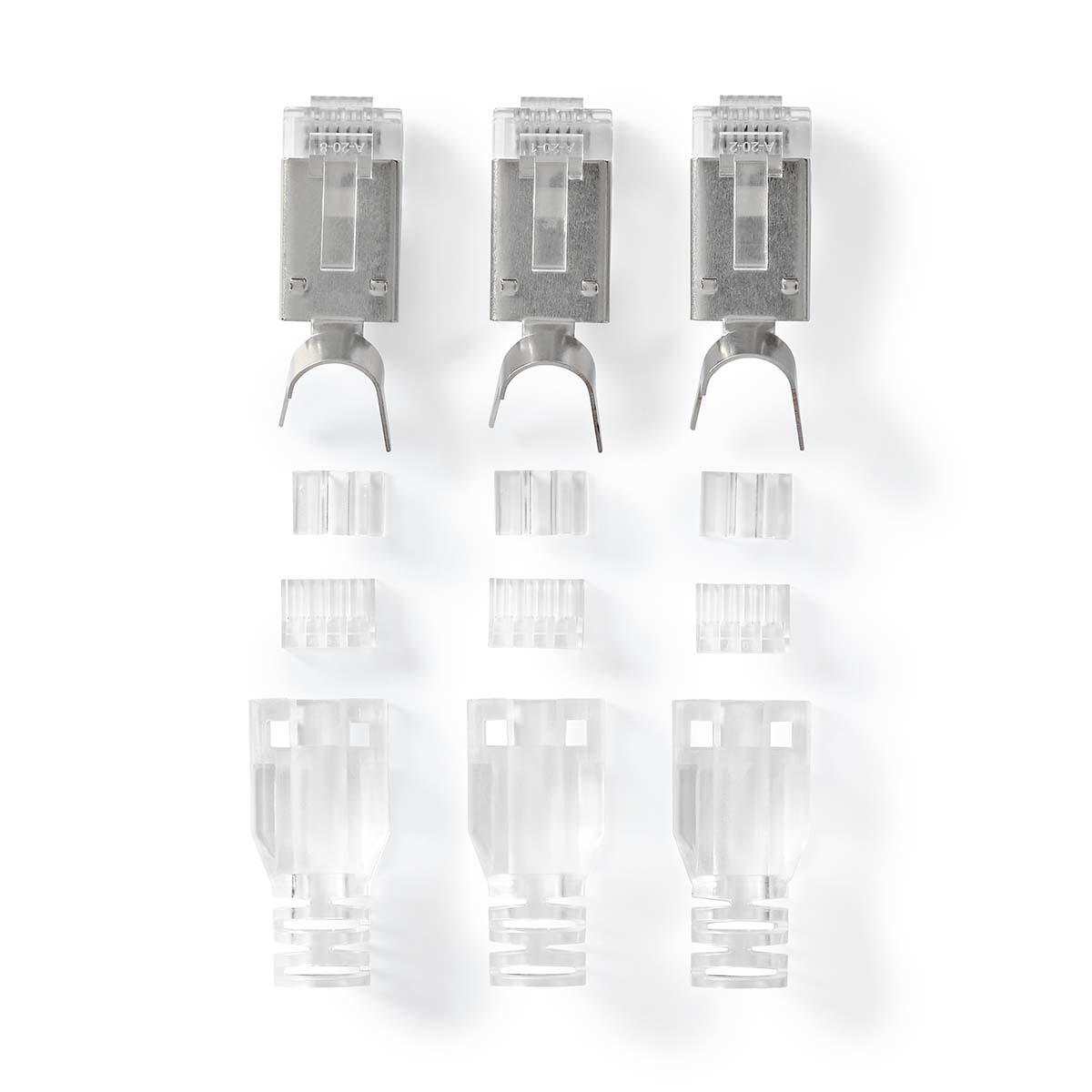 Nedis FTP CAT7 gesnoerde connector met trekontlasting, verguld, 10 st