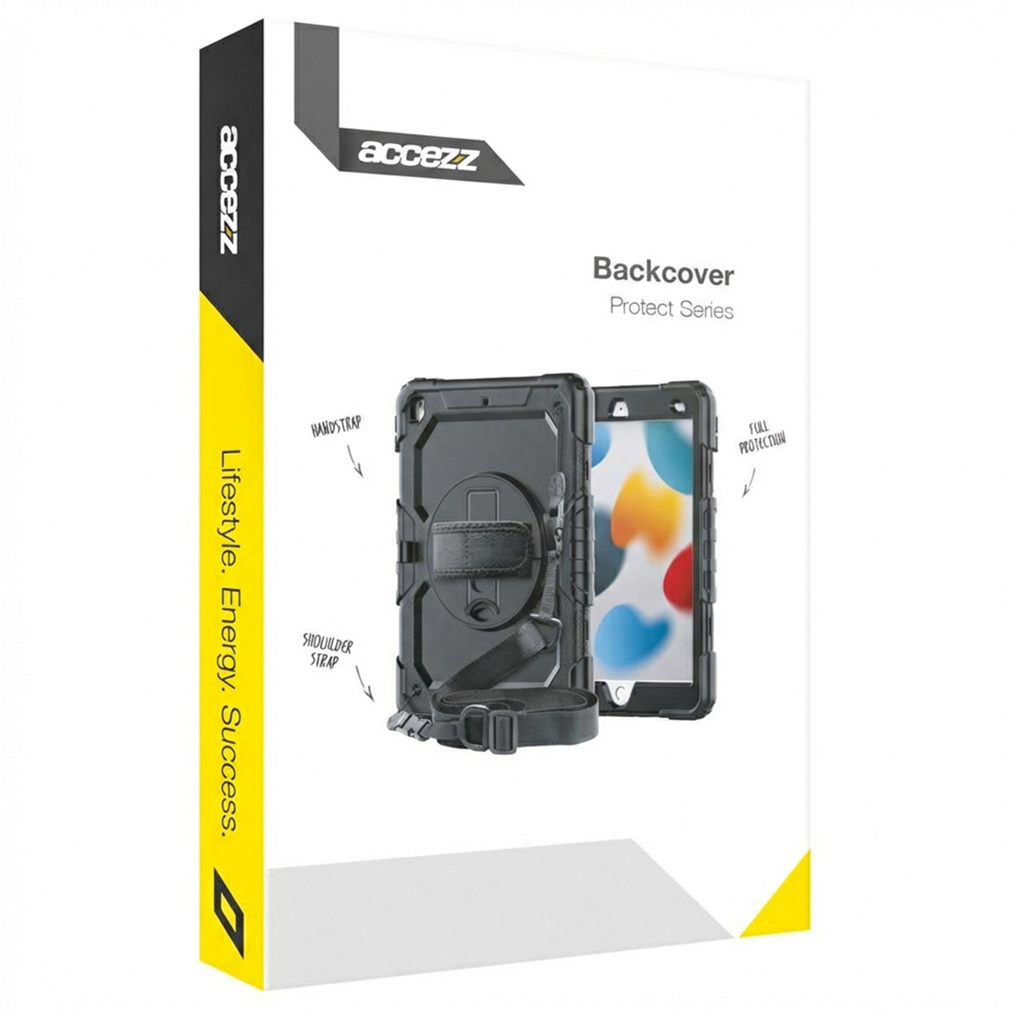 Accezz Rugged Backcover met schouderstrap, Samsung Galaxy Tab A11+, Zwart