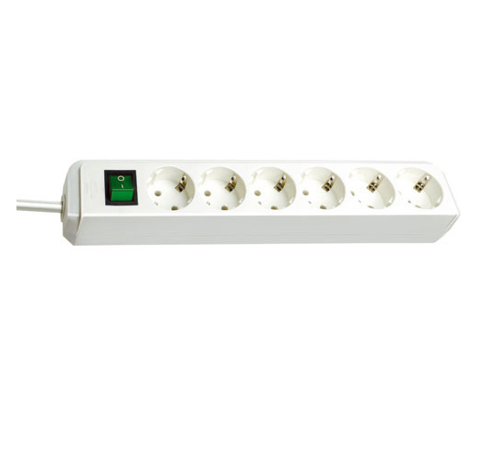 Brennenstuhl Eco-Line PDU met schakelaar, wit, 6X