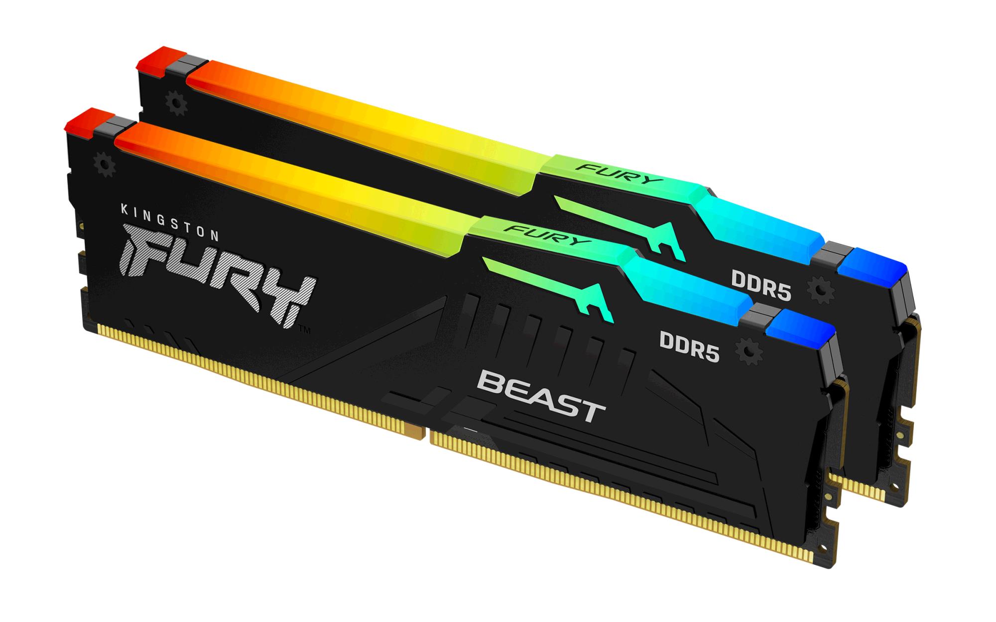 Kingston 32GB Kit (2x16GB) DDR5 FURY Beast RGB XMP / EXPO