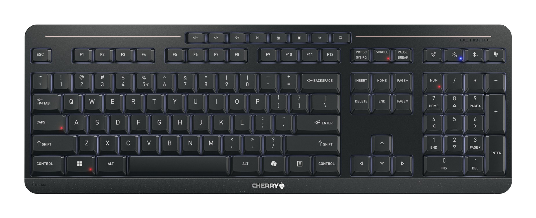 Cherry Stream Keyboard Ultimate, Qwerty US, Zwart
