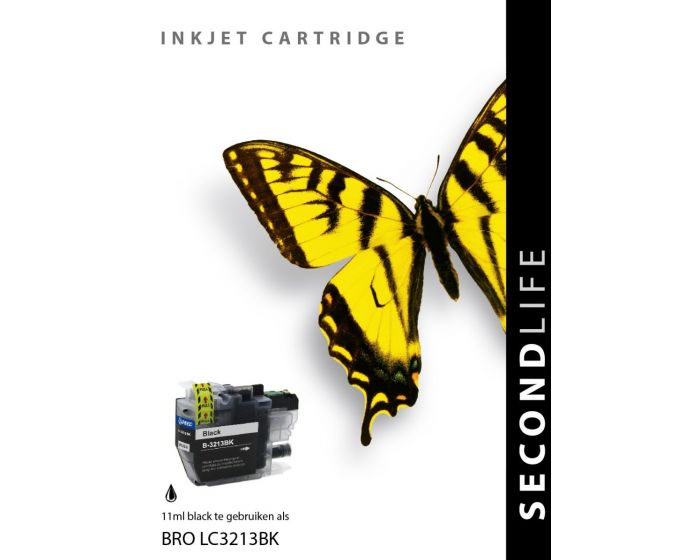 SecondLife Inkt voor: Brother LC-3211 / 3213XL Zwart