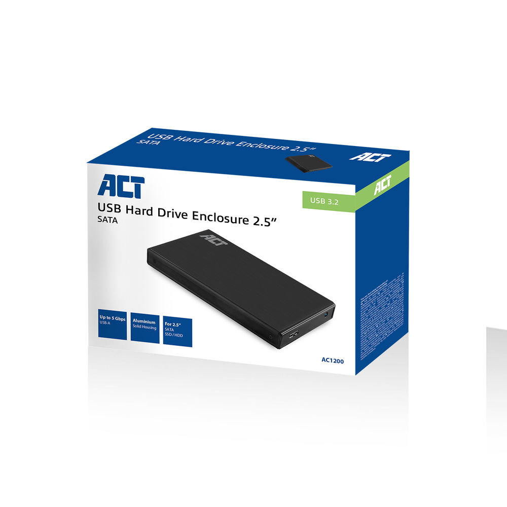 ACT USB 3.2 (gen1) 2,5" SATA HDD/SSD Behuizing AC1200