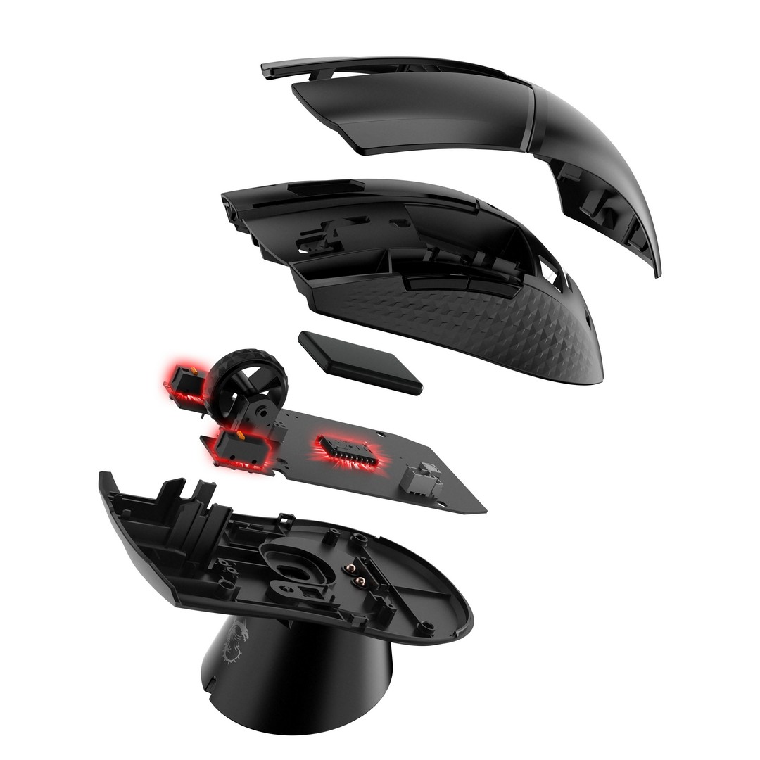MSI Clutch GM41, Draadloos, Zwart