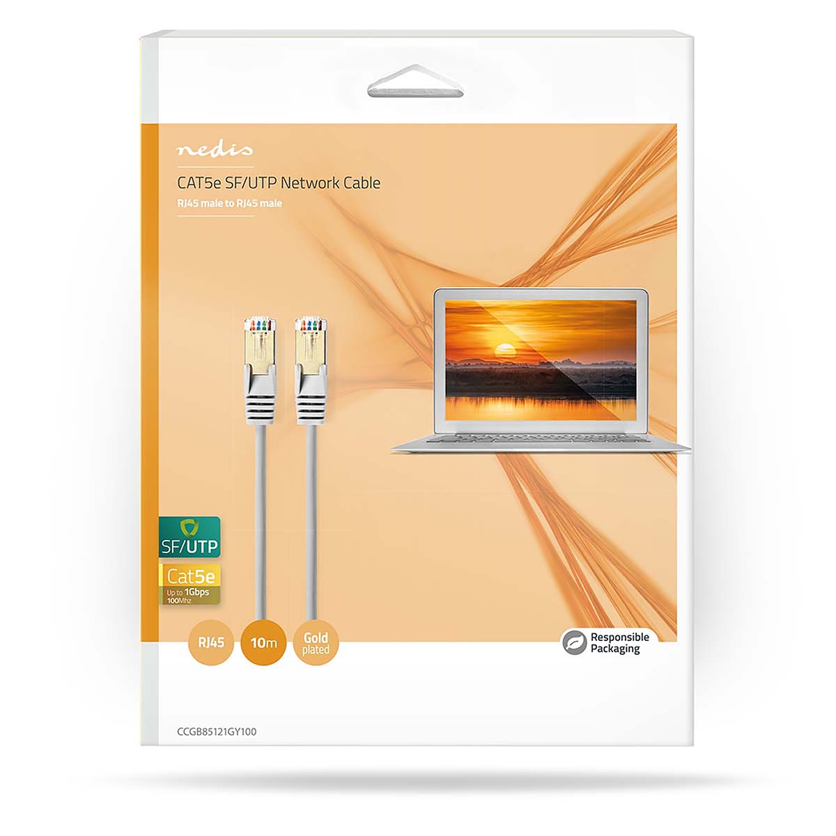 Nedis UTP CAT5e netwerkkabel RJ45, 10m, grijs
