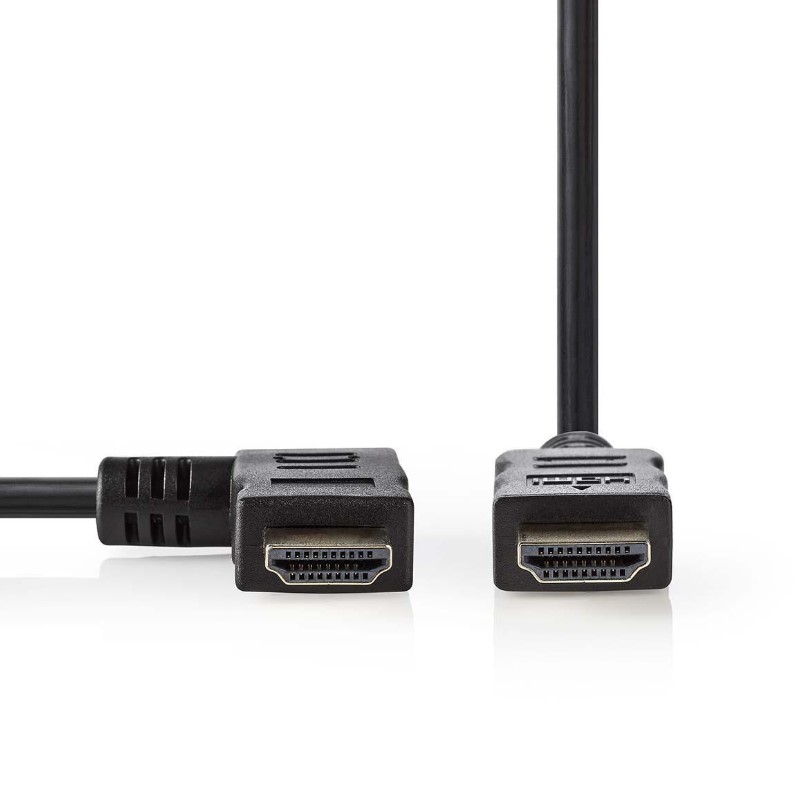 Nedis High Speed HDMI kabel ethernet - HDMI Left Angled, 1.5 m, zwart