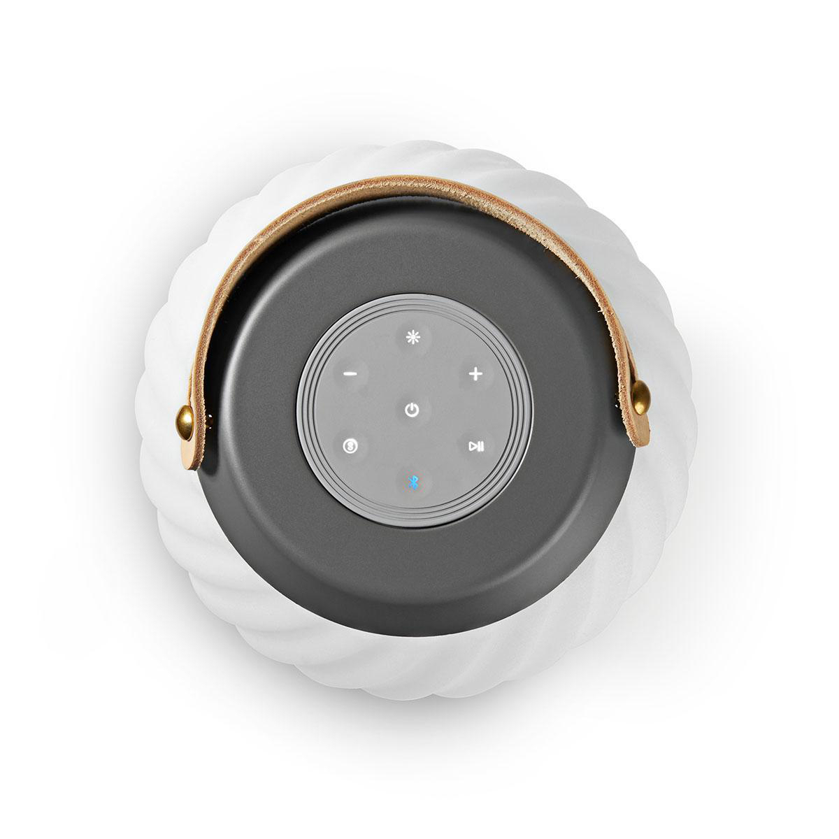 Nedis Speaker met Sfeerverlichting, 60W, RGB, Bluetooth, Grijs/Wit
