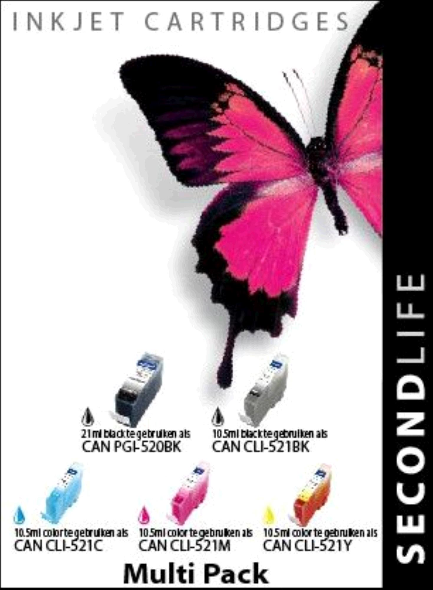 SecondLife Inkt, Canon 520/521 Multipack