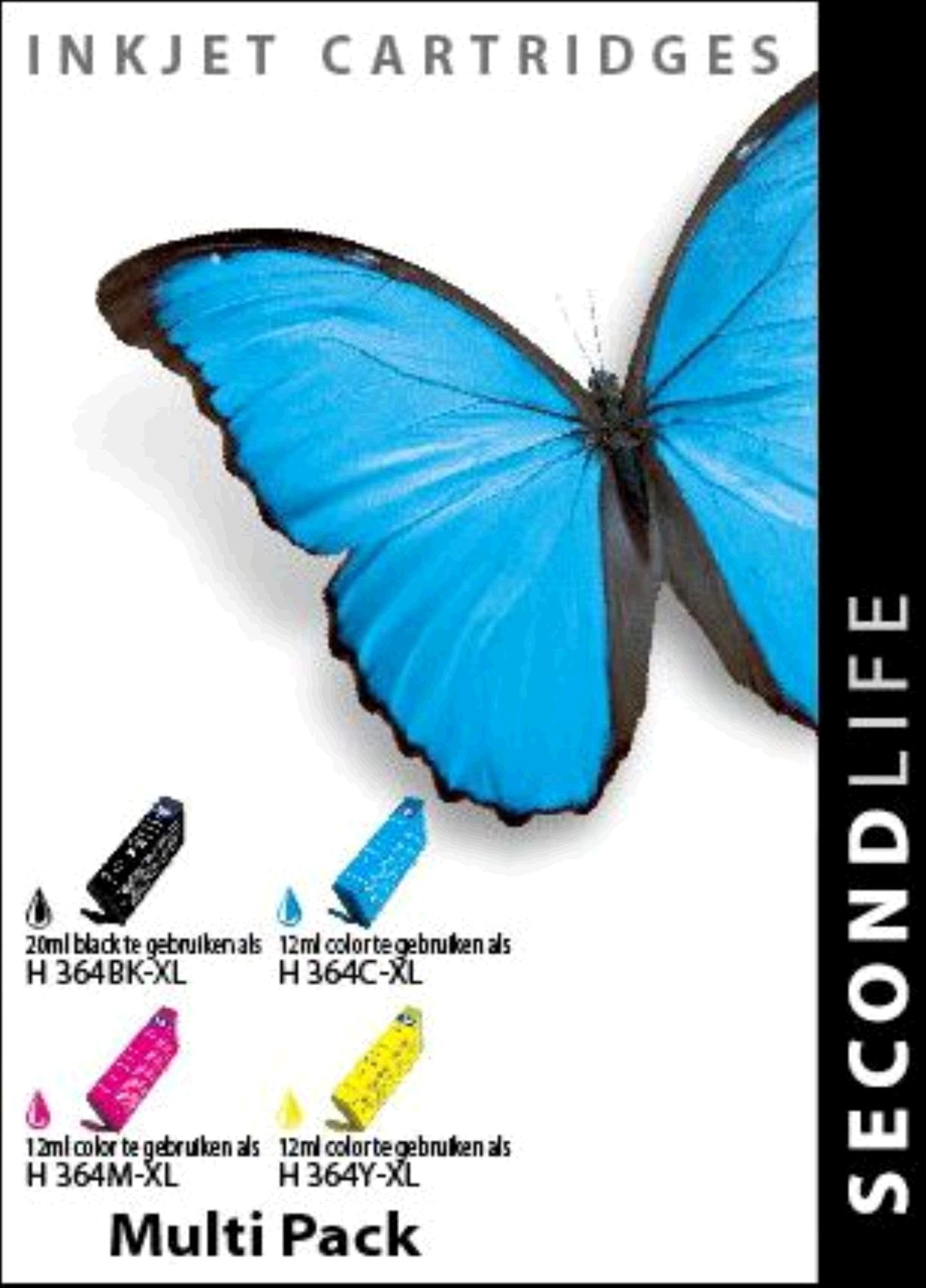 SecondLife inkt voor: HP 364 XL Multipack