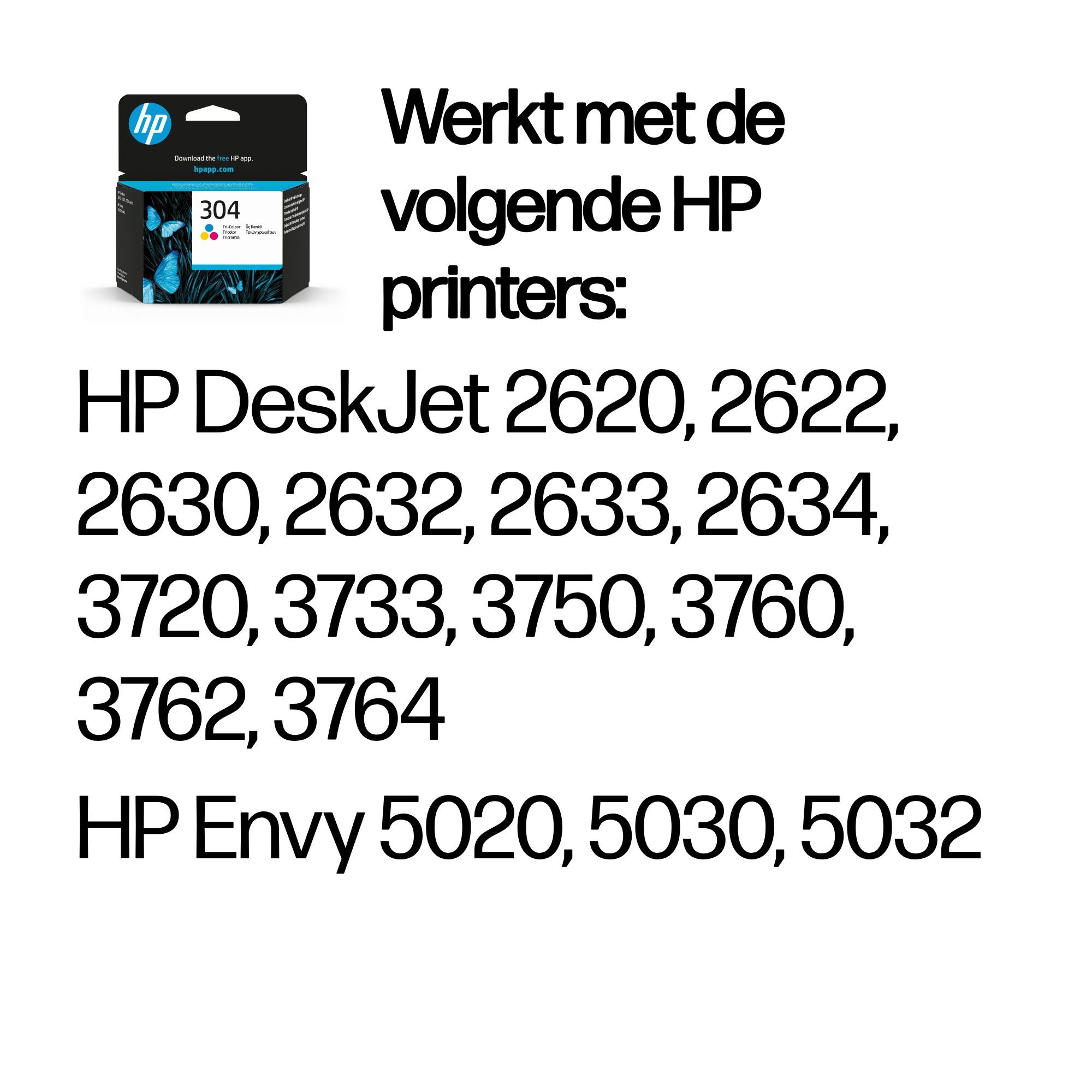 HP inkt 304, Kleur