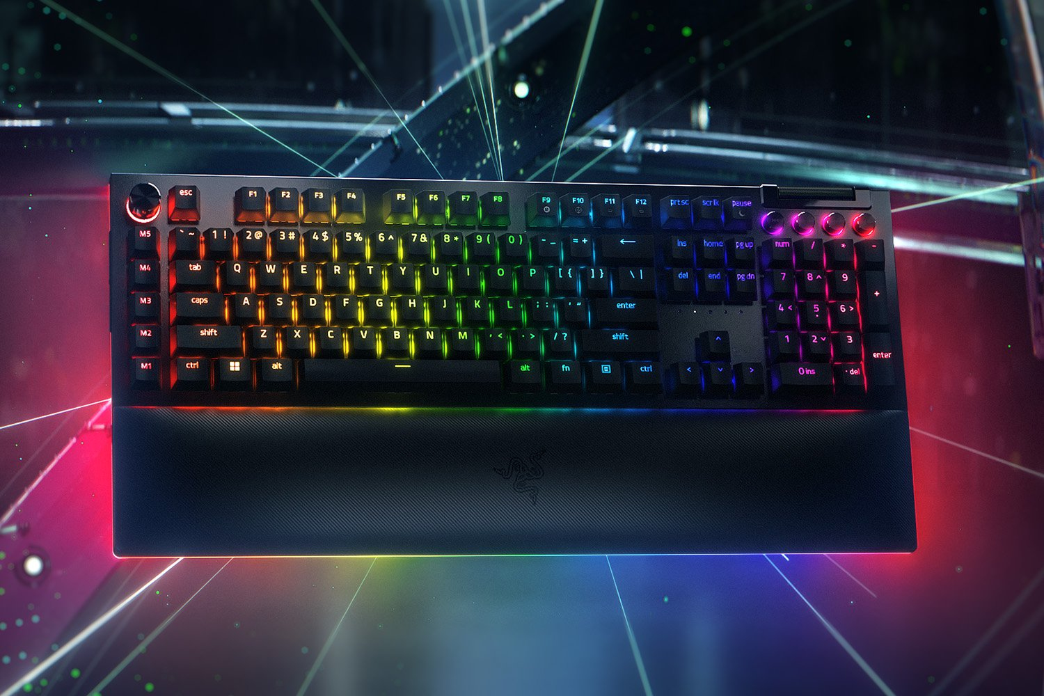 Razer BlackWidow V4 Pro - Mechanical Gaming Keyboard (Green Switch) - US Qwerty Layout