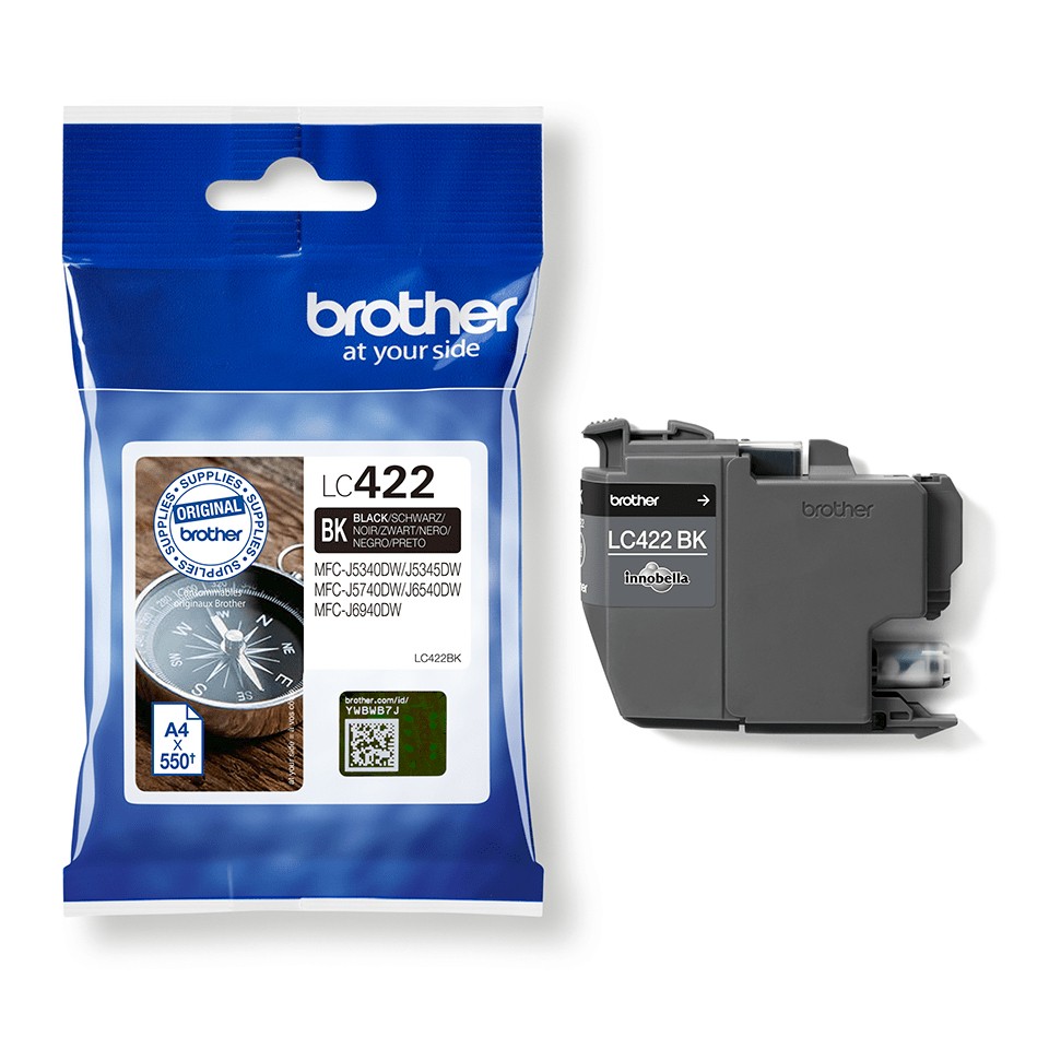 Brother Inkt LC-422C, Zwart