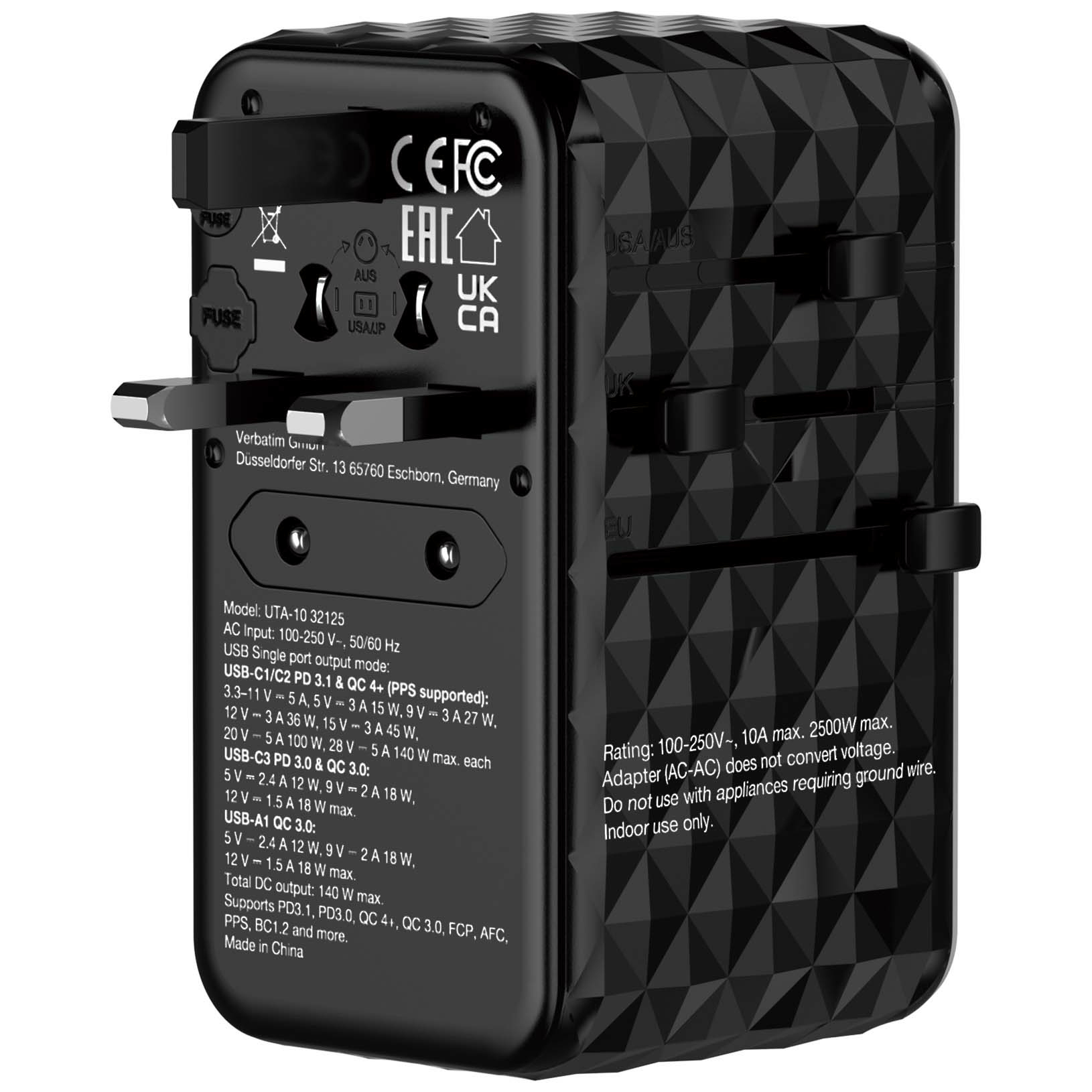 Verbatim USB Reisoplader | UTA-10 Verbatim USB Reisoplader | UTA-10