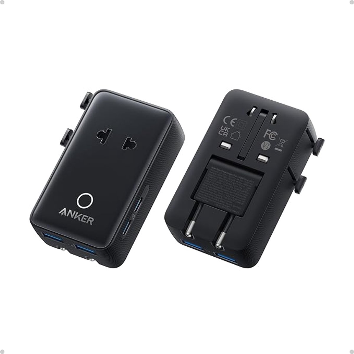 Anker Nano Travel Adapter 20W 5-in-1 Zwart