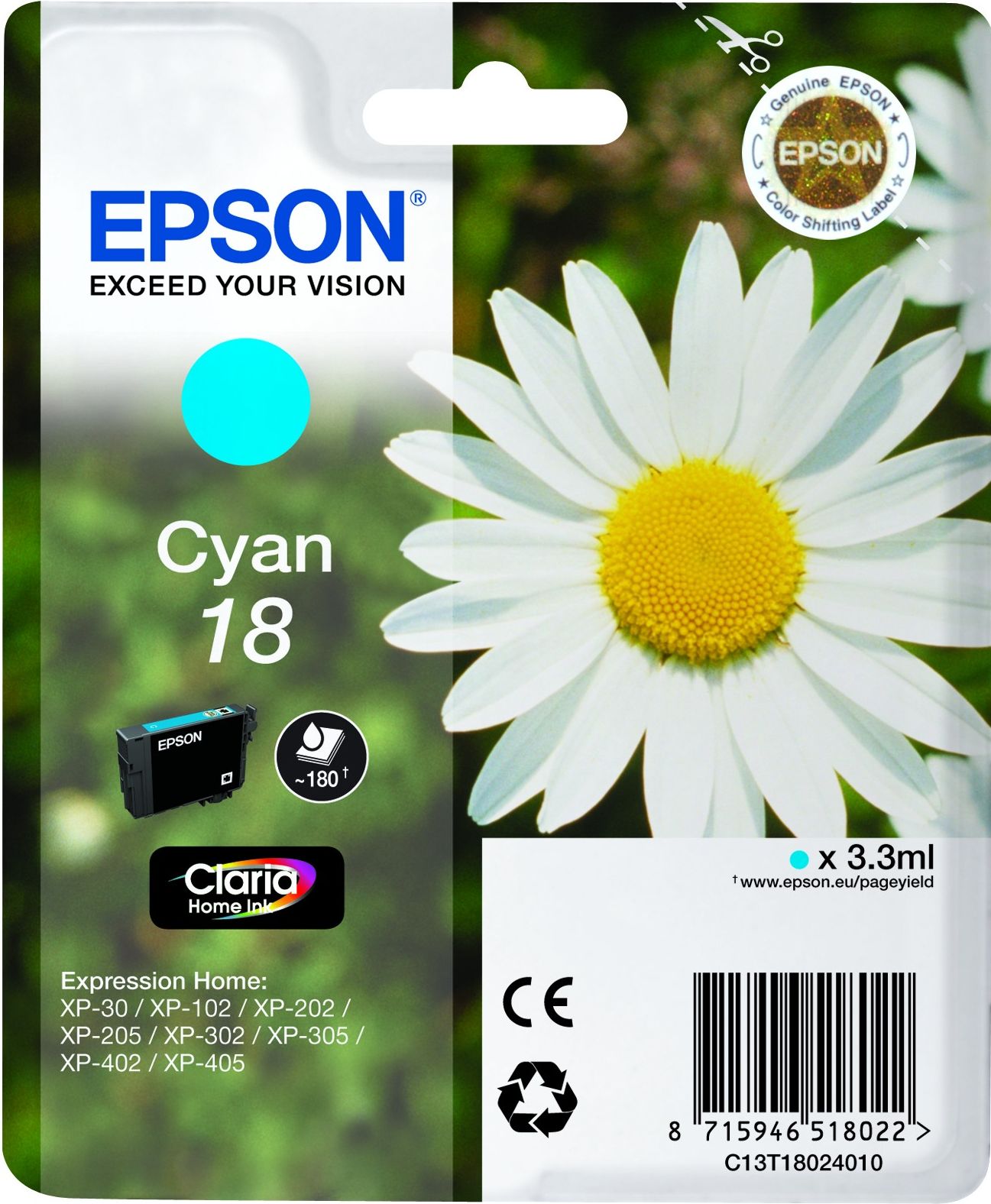 Epson 18 Margriet Cyaan