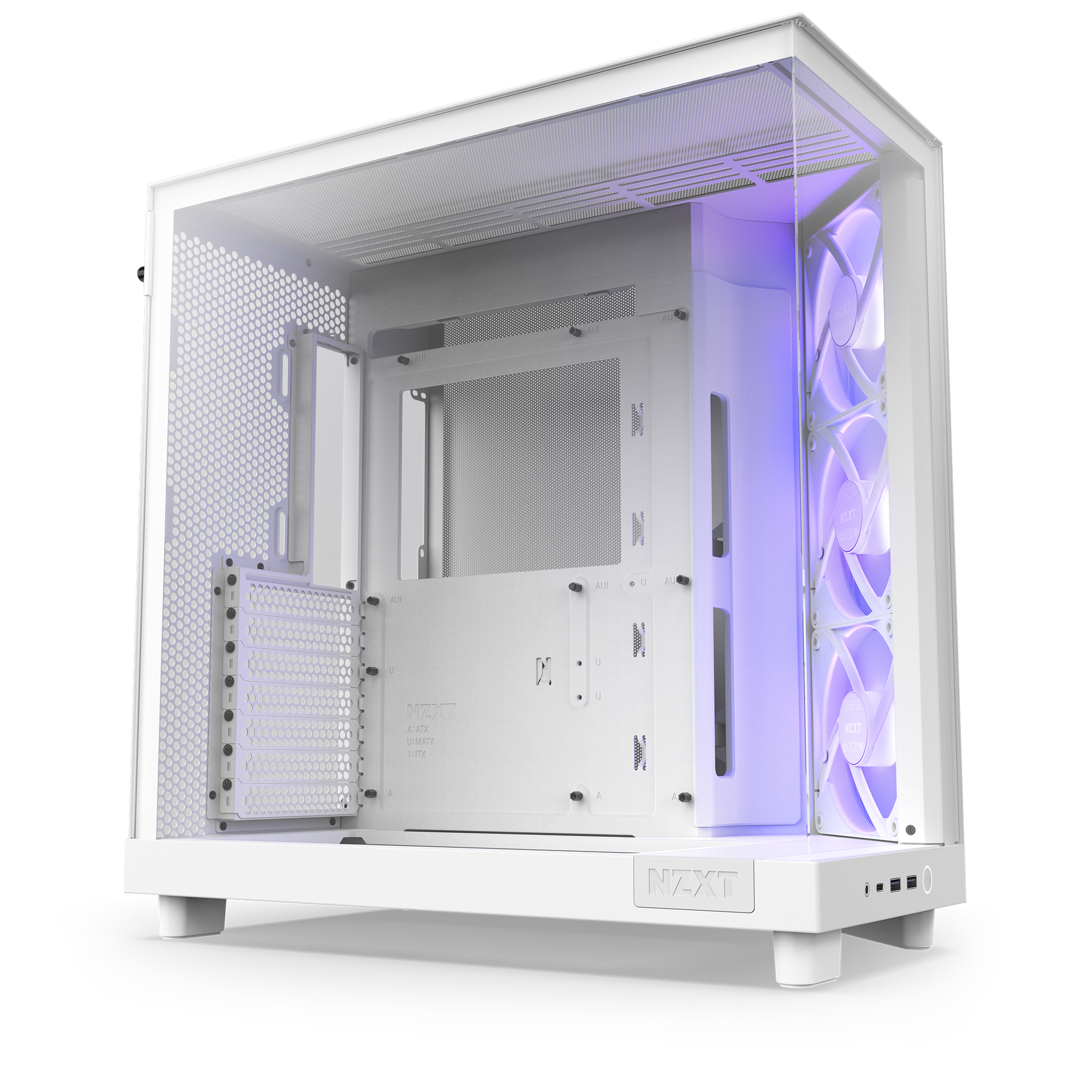 NZXT Kast H6 Flow RGB Wit