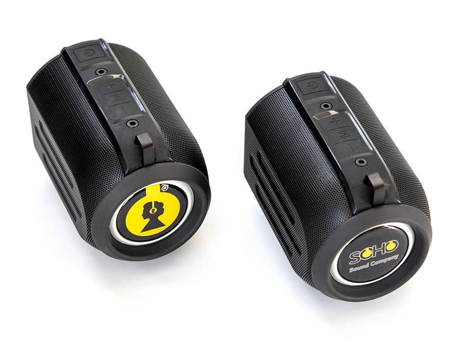SOHO Twin Stereo Speaker Cylinders, Zwart
