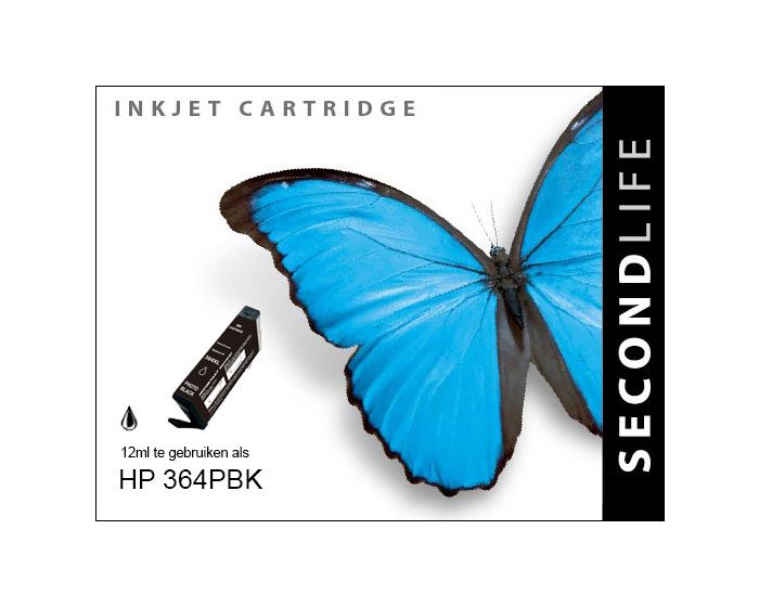 SecondLife inkt voor: HP 364 PBK XL (Foto Zwart)