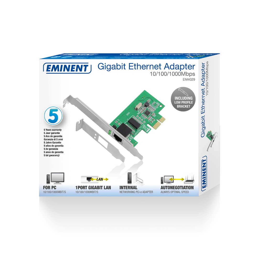 Eminent Gigabit PCI-E Adapter, EM4029