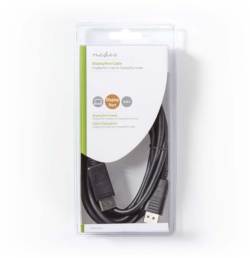 Nedis DisplayPort Kabel 1.2 | CCGB37010BK30