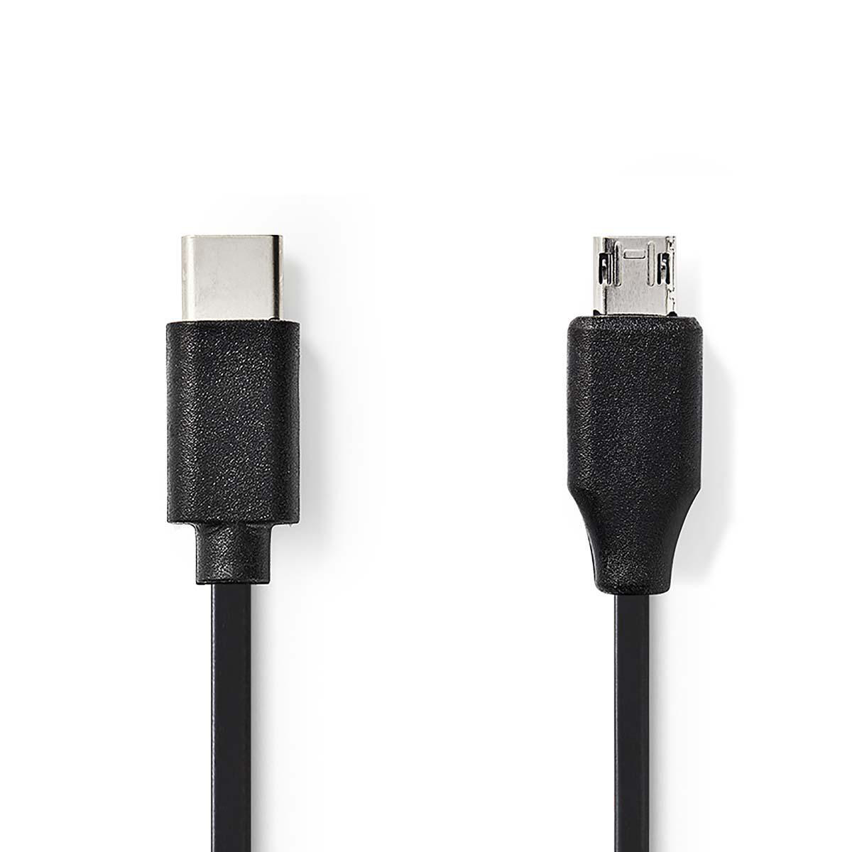 Nedis USB 2.0 kabel, C Male - Micro B Male, 1m, zwart