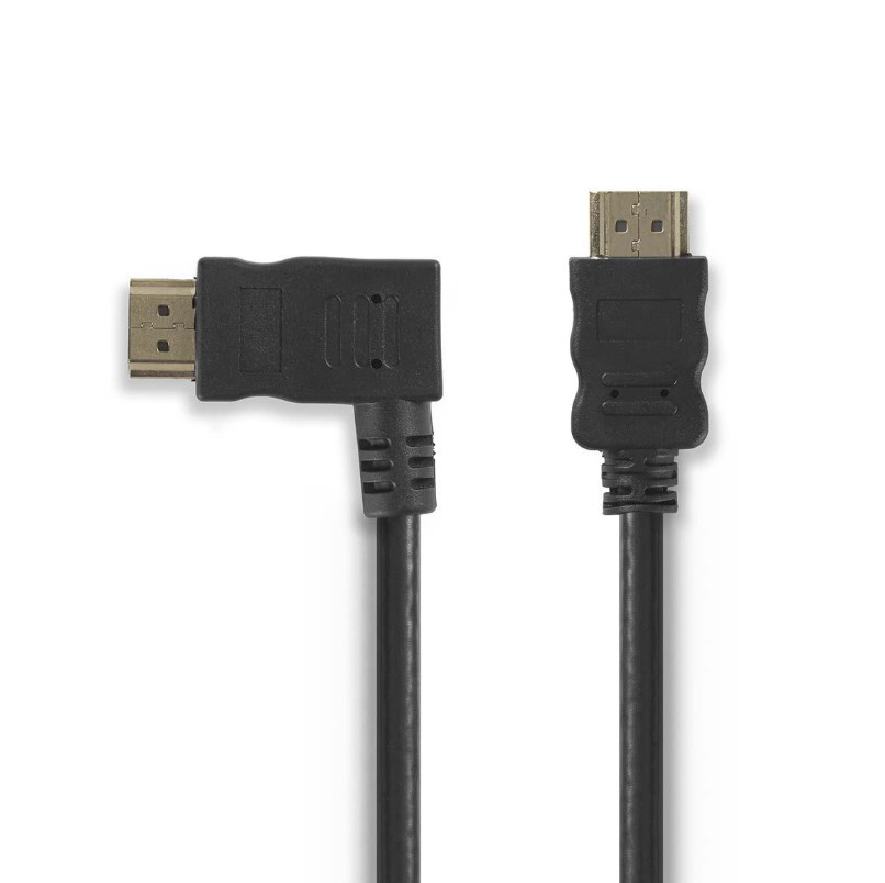 Nedis High Speed HDMI kabel ethernet - HDMI Left Angled, 1.5 m, zwart