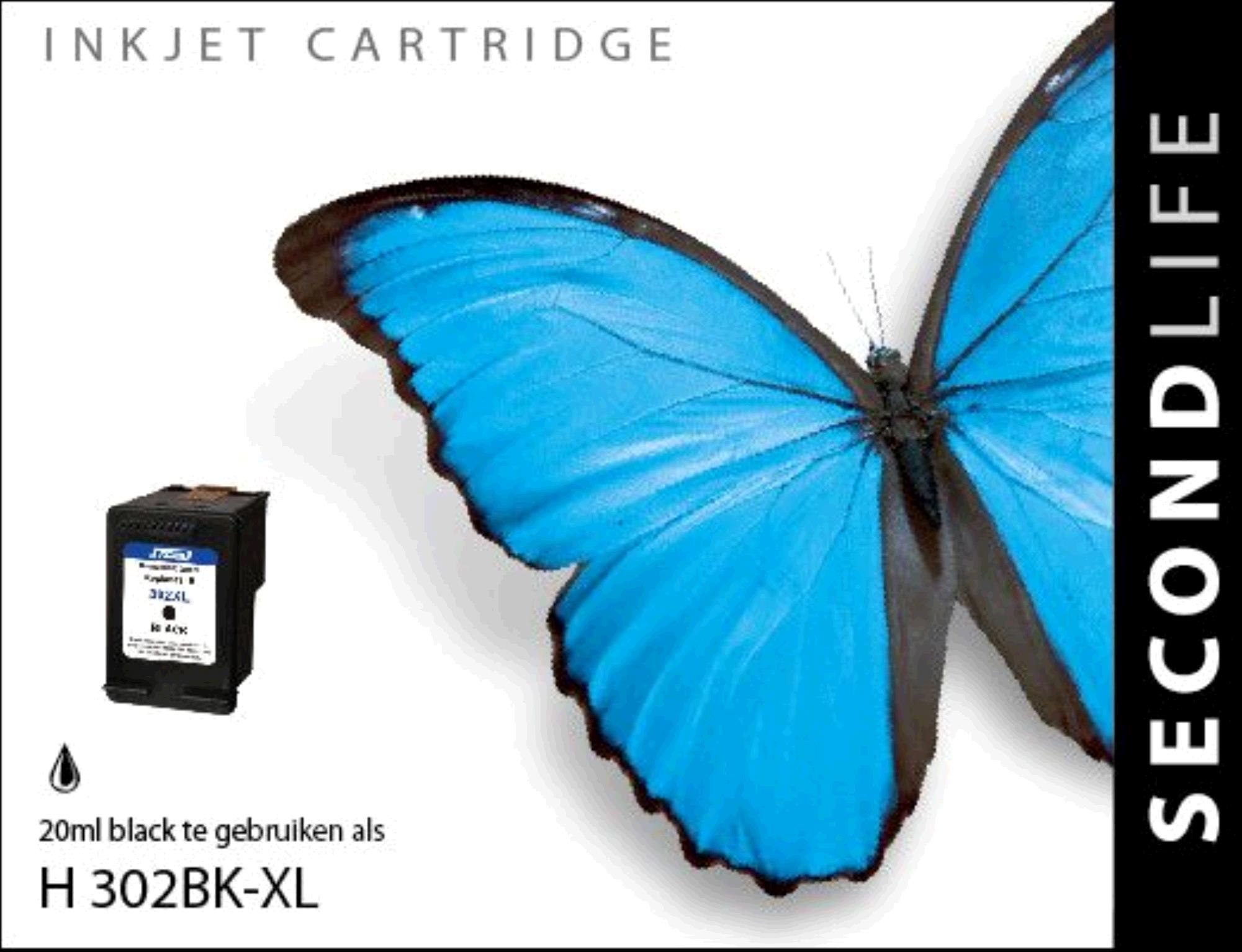 SecondLife inkt voor: HP 302XL Zwart