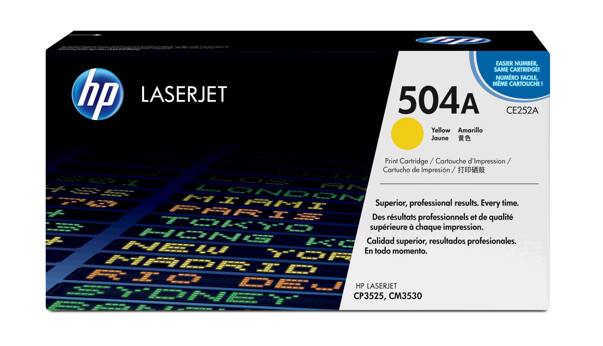 HP toner 504A, CE252A, Yellow