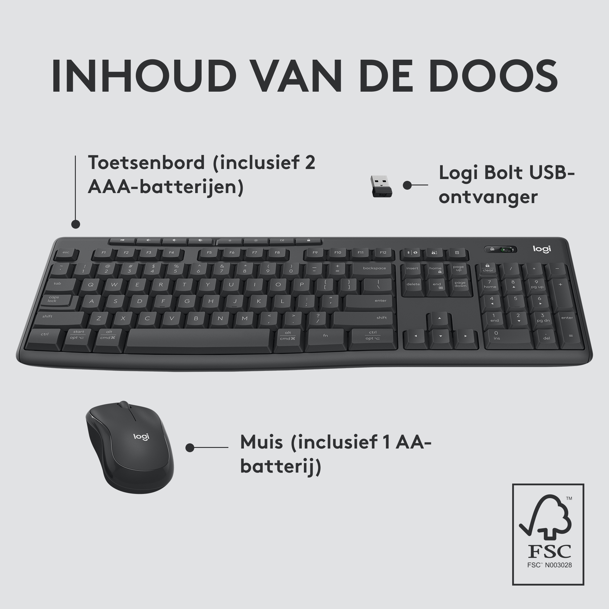 Logitech Toetsenbord & Muis Combo MK370