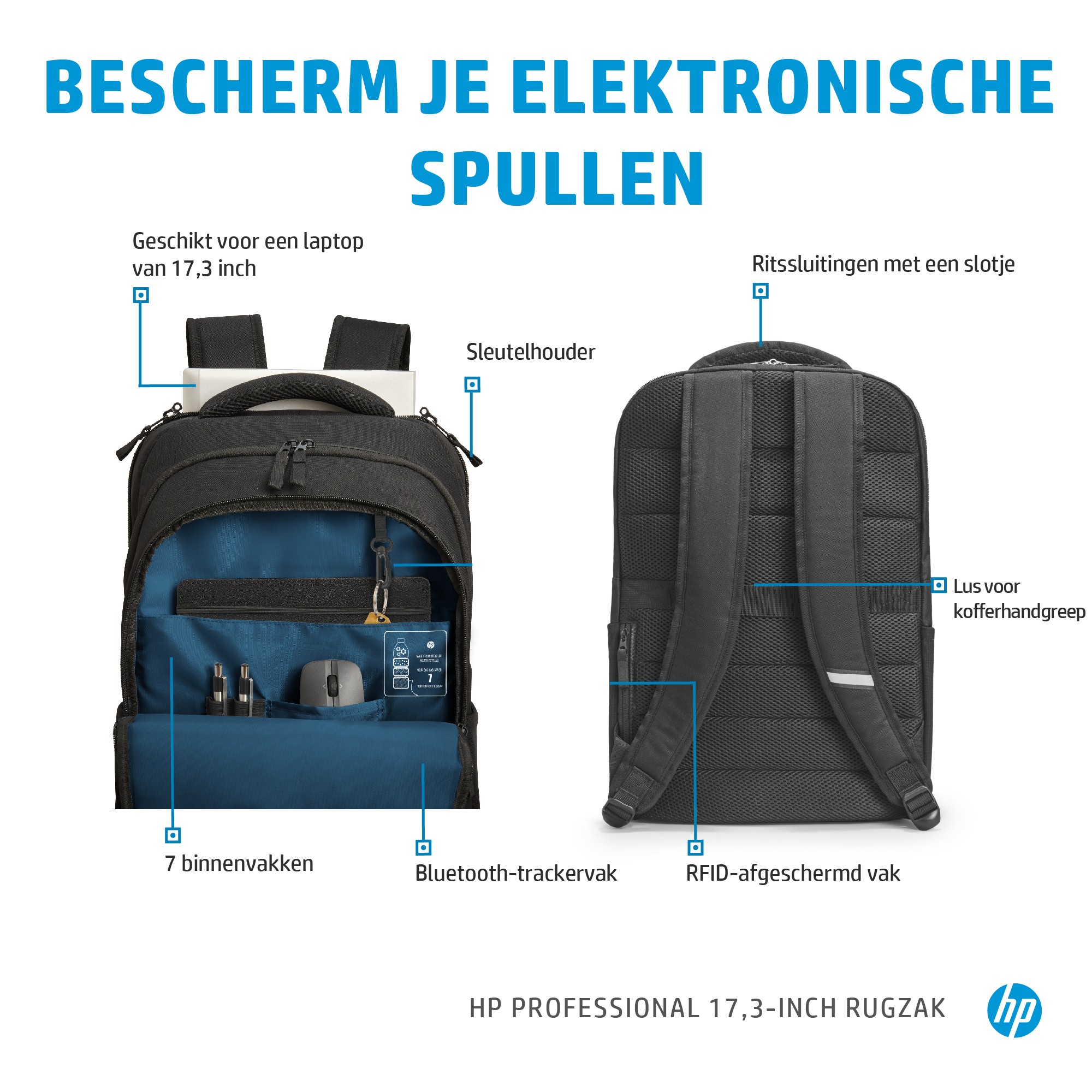 HP Tas Professional 17", Zwart