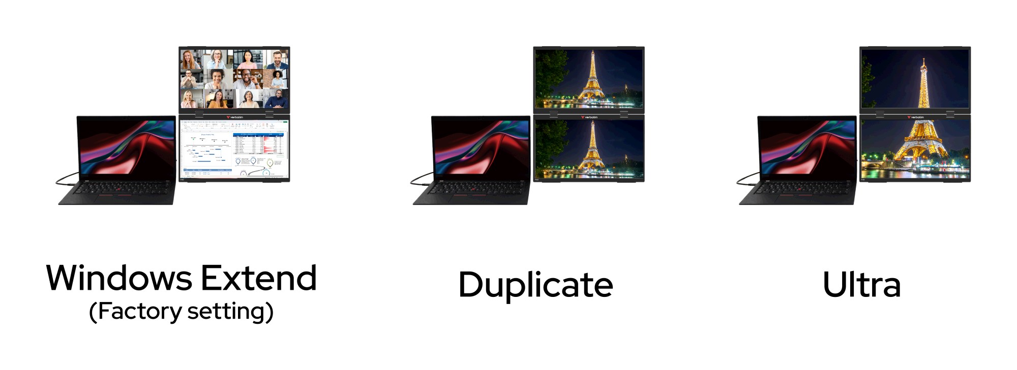 Verbatim Portable dual 15"