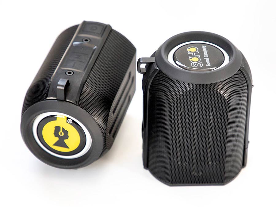 SOHO Twin Stereo Speaker Cylinders, Zwart