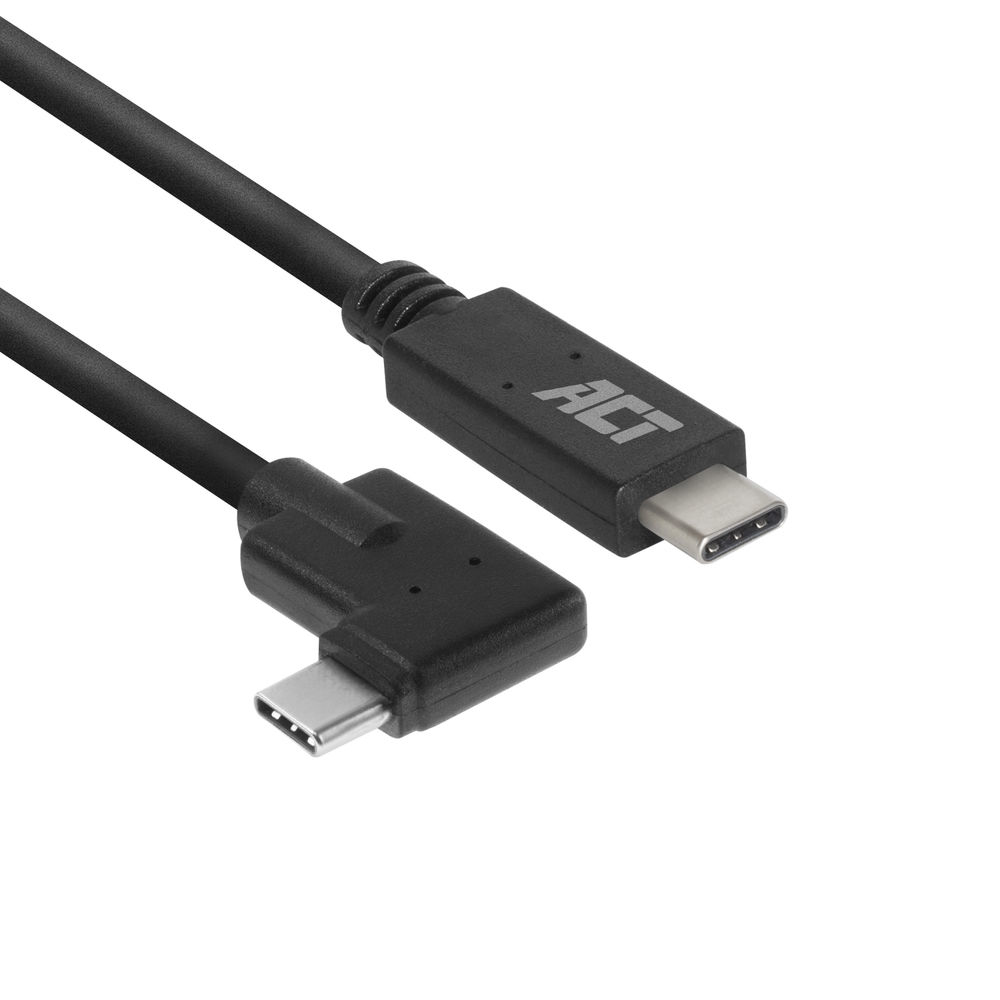 ACT USB Kabel 3.0 (gen1) USB-C (m)> USB-C (m), 1m, Haaks