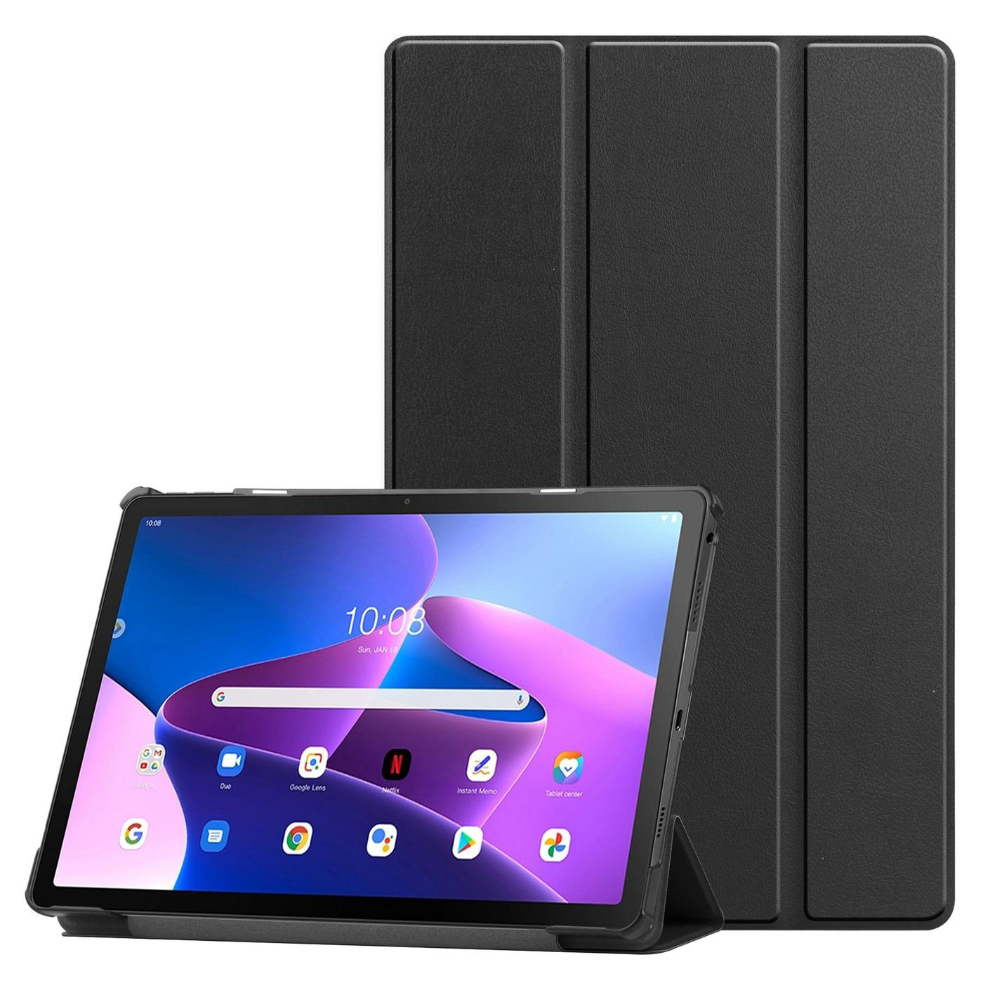 Lenovo Tab M10 Plus 3rd Generation Folio Case, Zwart