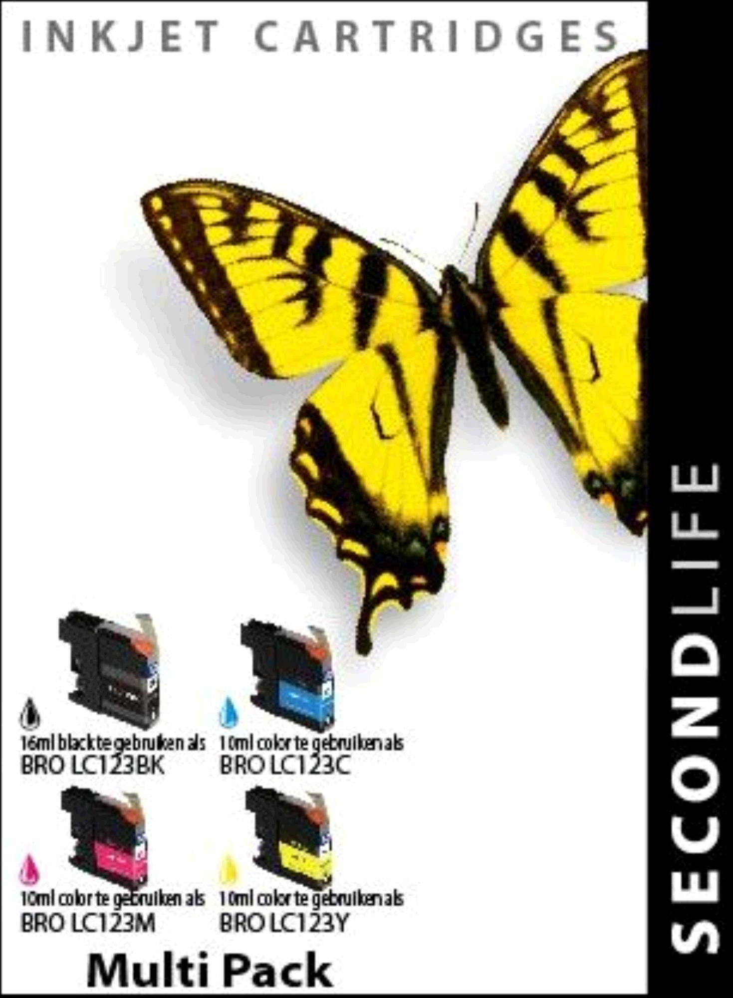 SecondLife inkt, Brother LC-121 / 123 Multipack